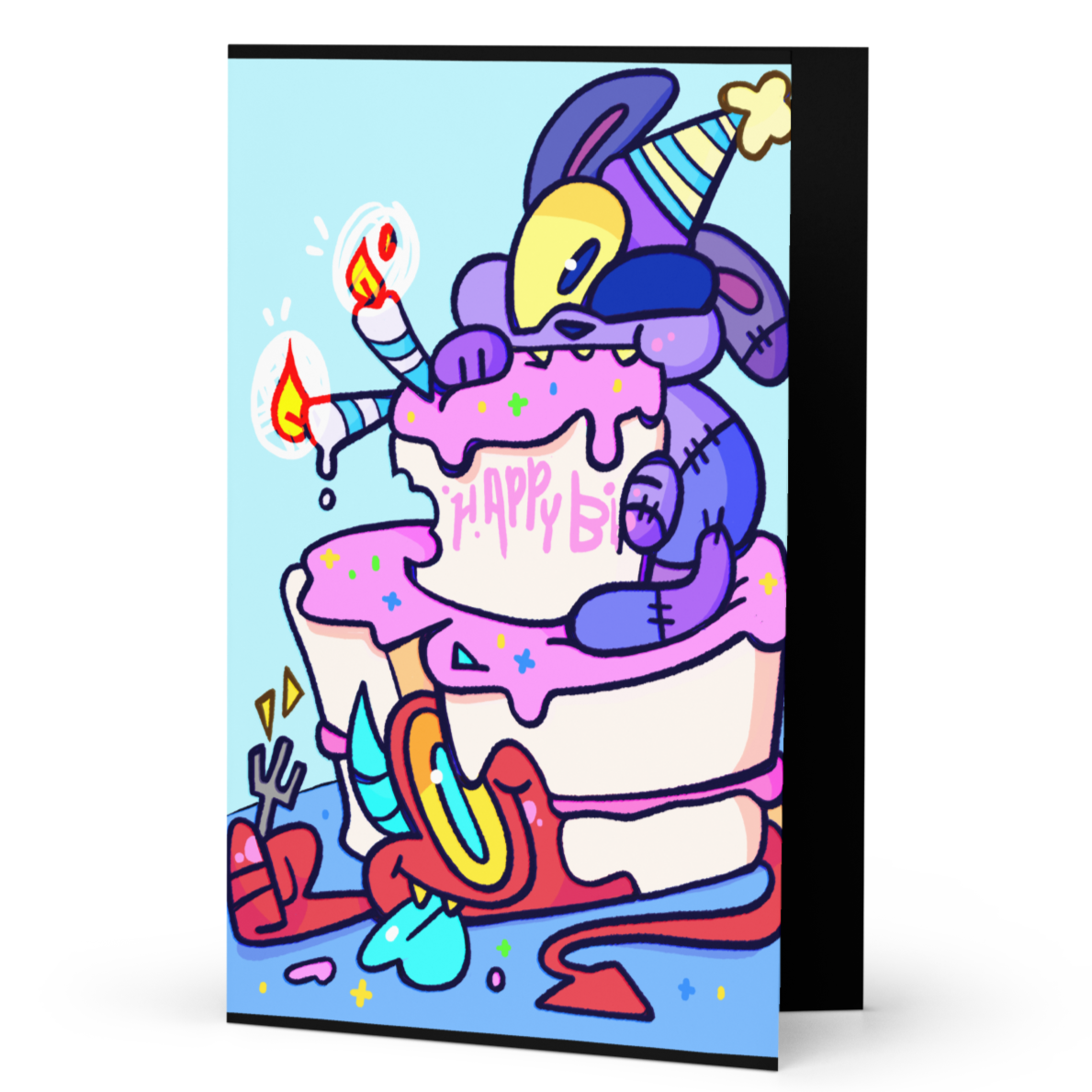 CORKiE graffiti birthday card