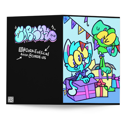 CORKiE birthday card