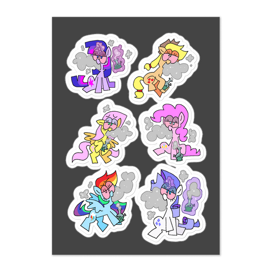 My little pobny weed sticker sheet