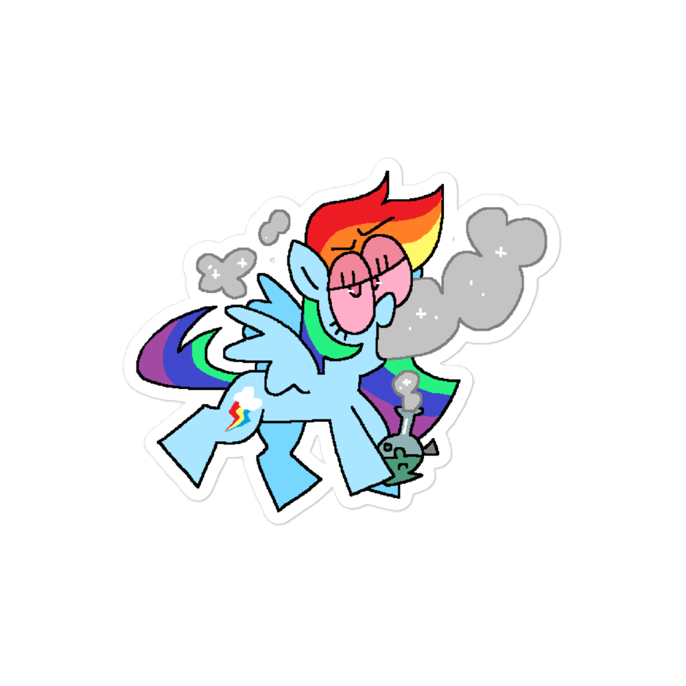 rainbow dash my little pony weed sticker