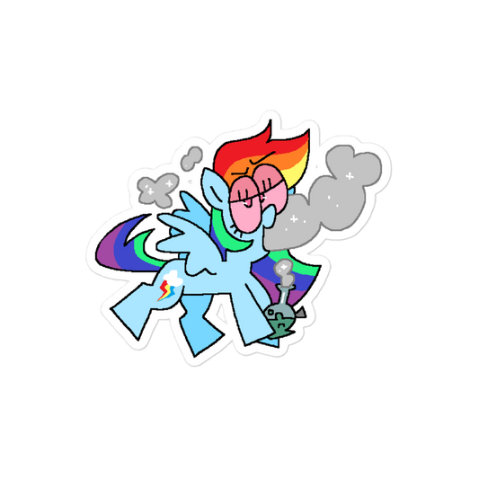 rainbow dash my little pony weed sticker