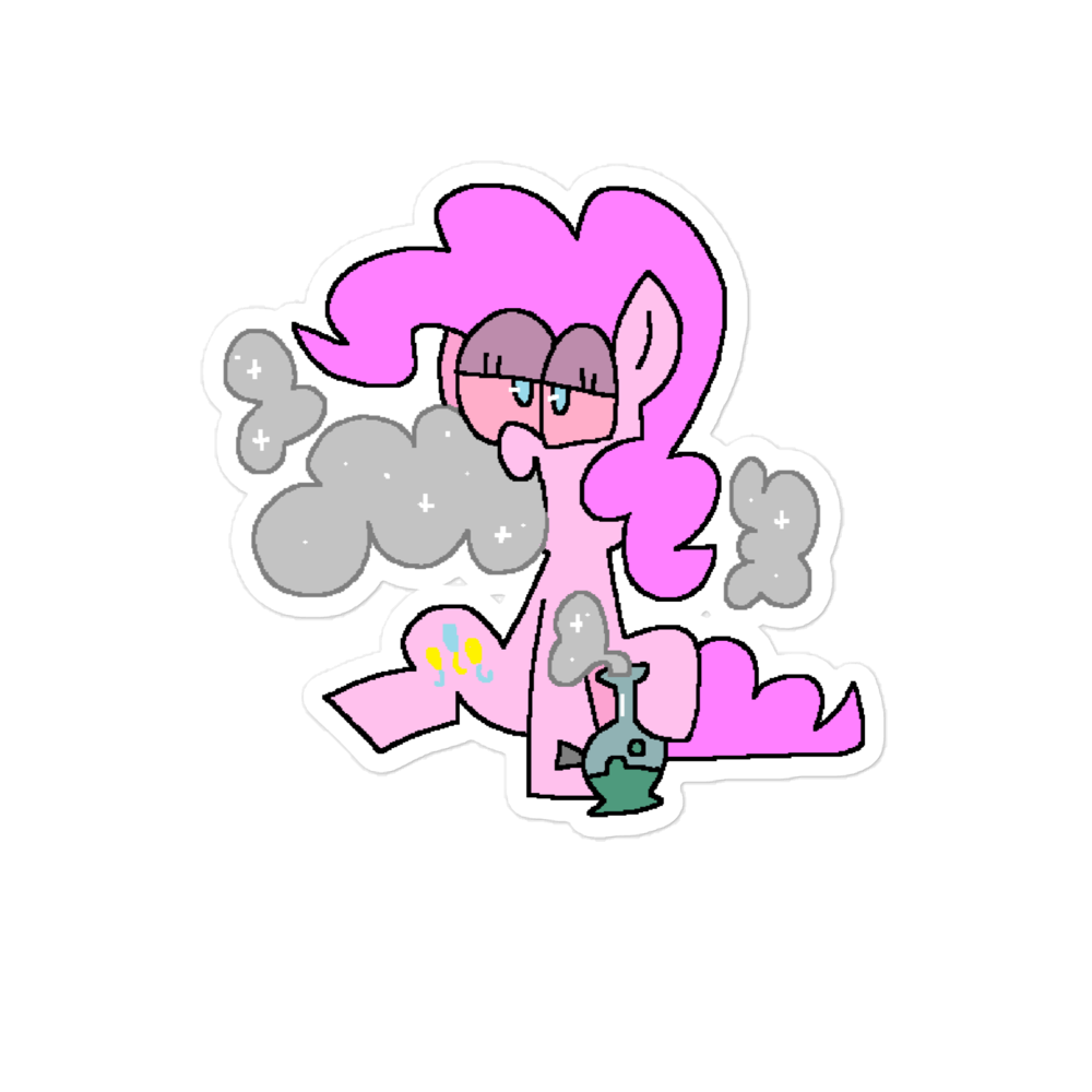pibkie pie weed my little pony sticker