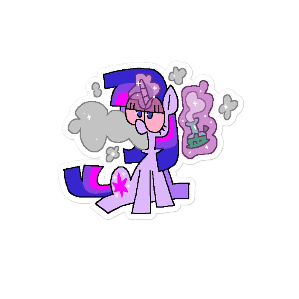 twilight sparkle weed my little pony sticker