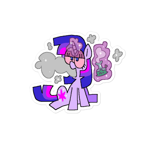 twilight sparkle weed my little pony sticker