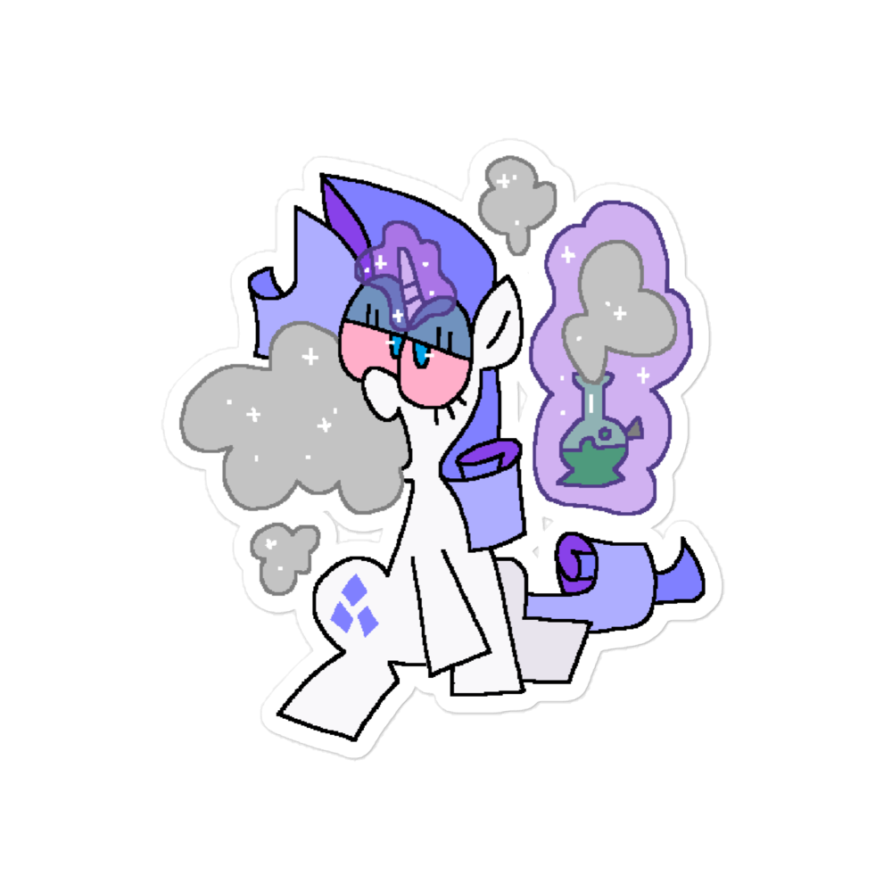 rarity my little pony weed sticker