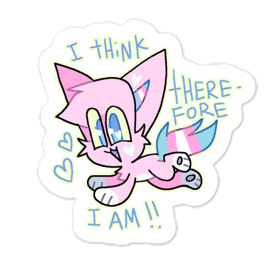 trans rights furry sticker