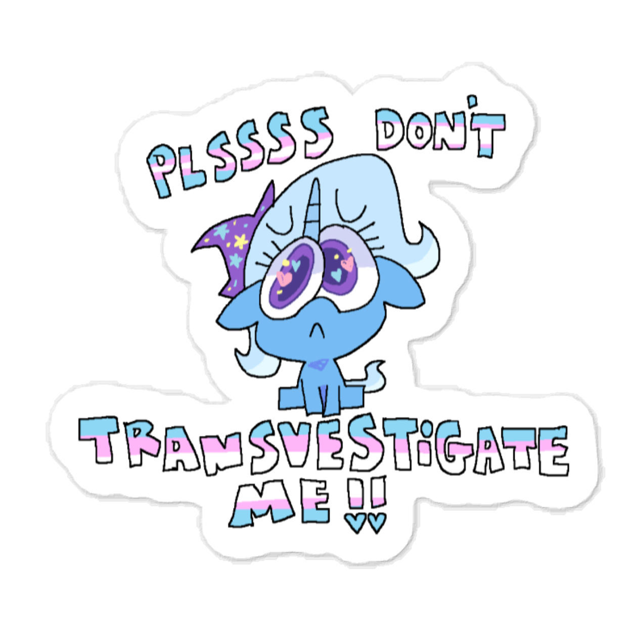 trans trixie my little pony sticker