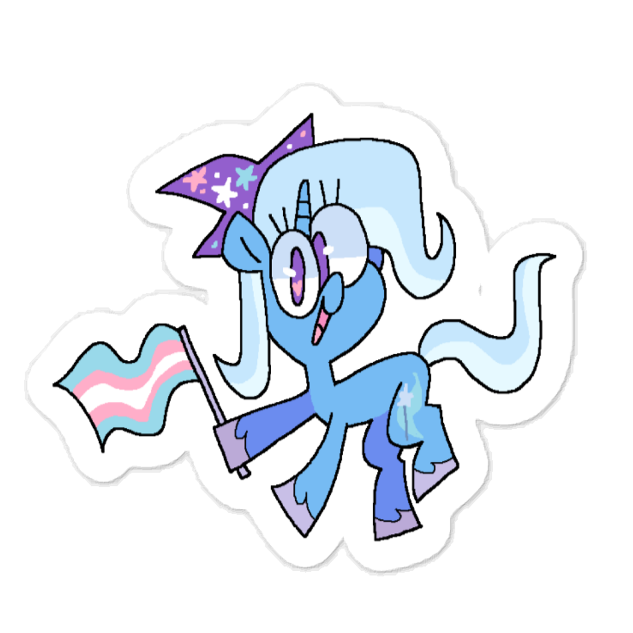 My little pony trans trixie sticker