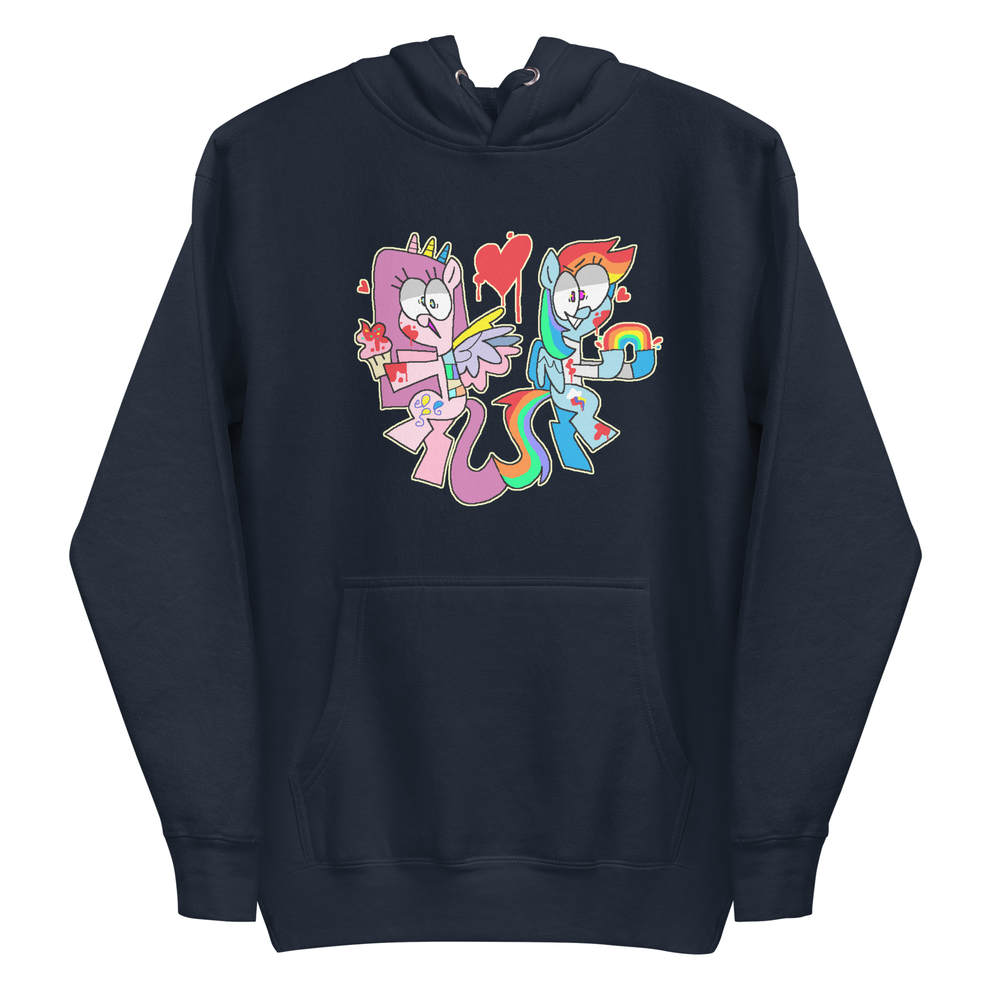 My little pony creepypasta hoodie with cupcakes Pinkie Pie and rainbowfactory Rainbow Dash