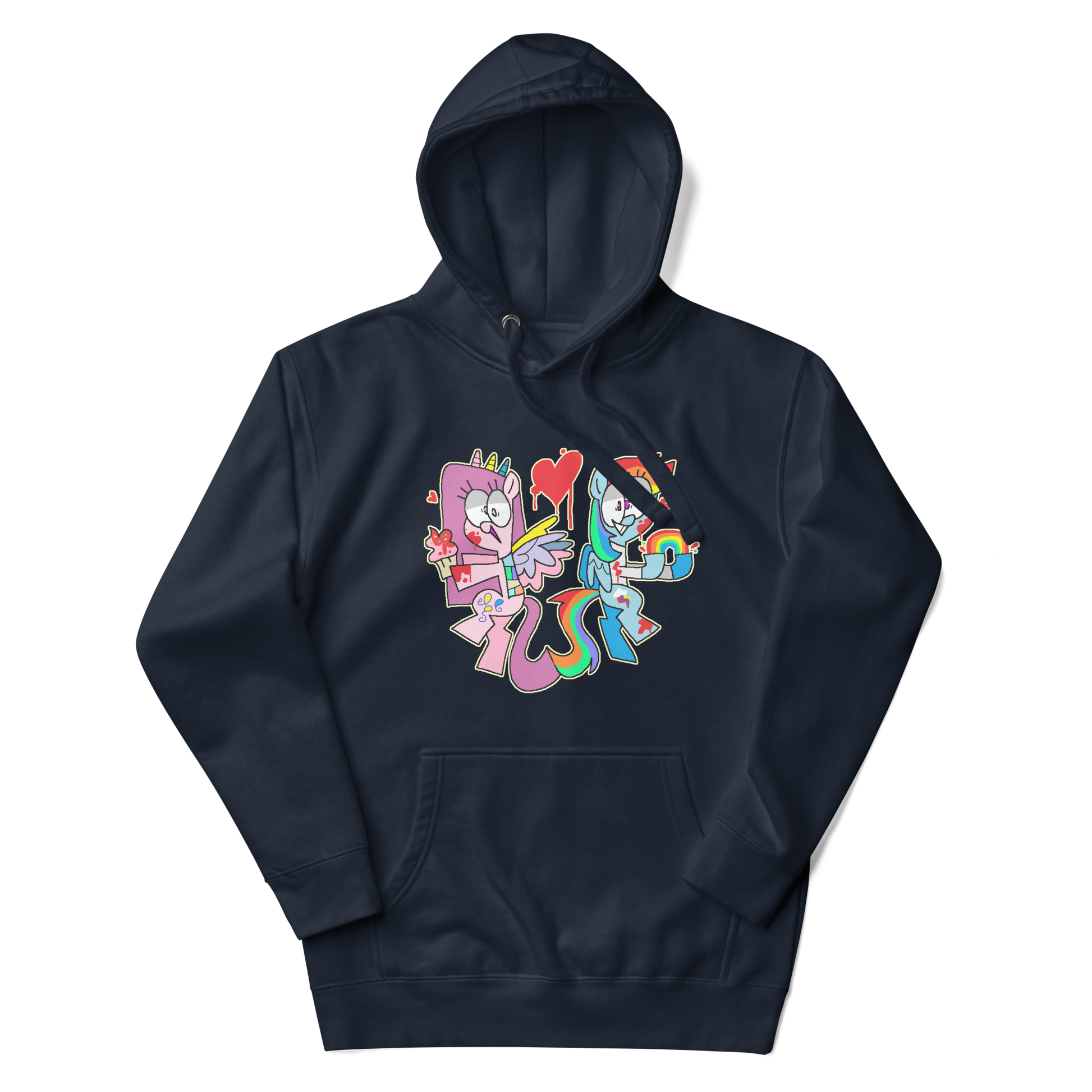 My little pony creepypasta hoodie with cupcakes Pinkie Pie and rainbowfactory Rainbow Dash