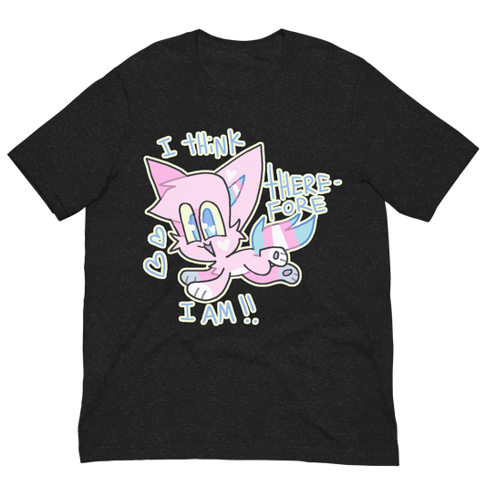 trans rights furry t-shirt in black