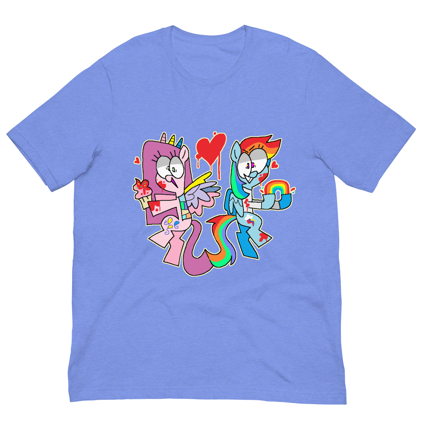 My little pony creepypasta t shirt, with cupcakes Pinkie Pie and rainbowfactory Rainbow Dash