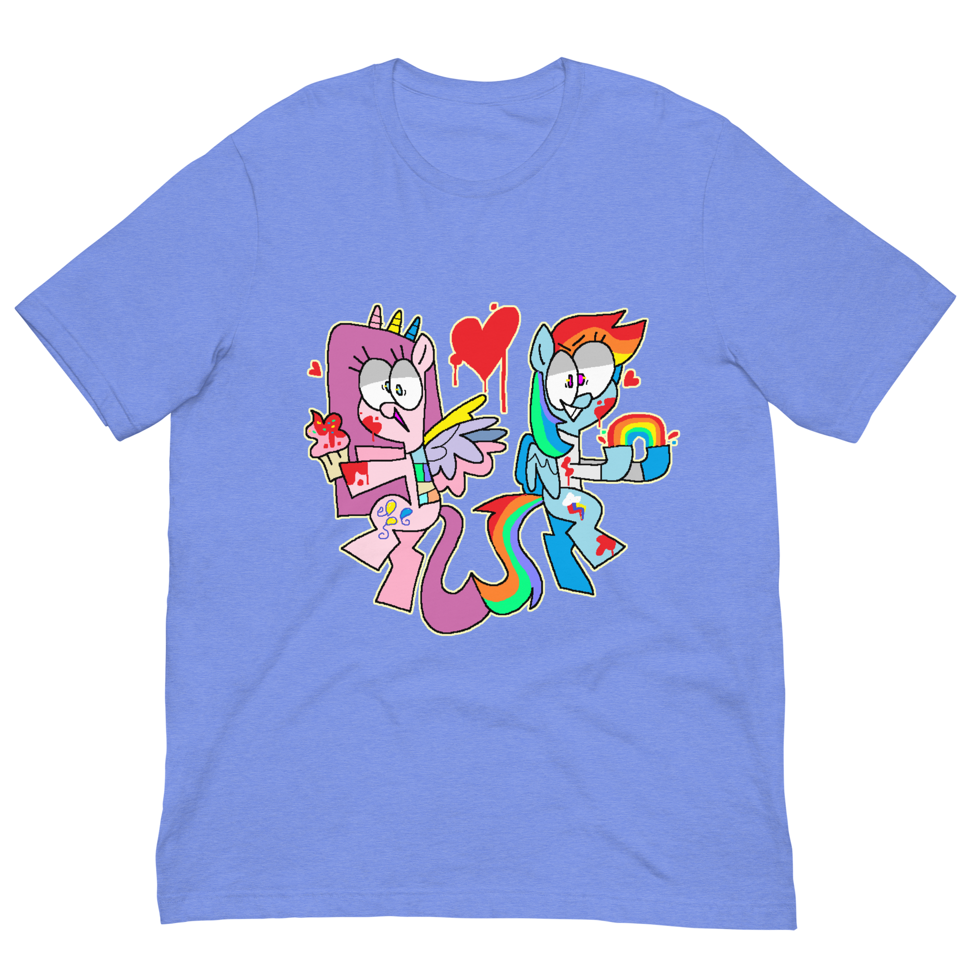 My little pony creepypasta t shirt, with cupcakes Pinkie Pie and rainbowfactory Rainbow Dash