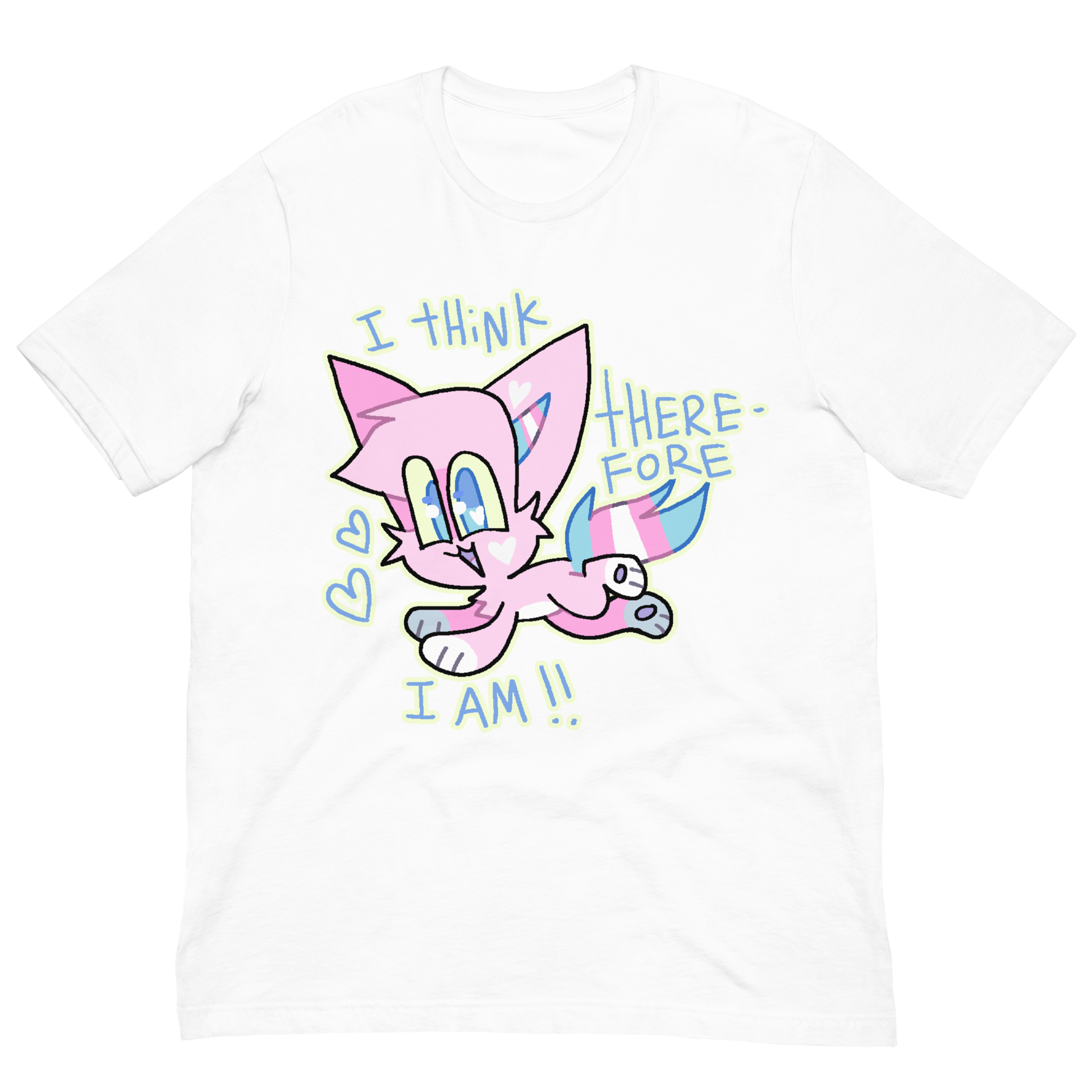 trans rights furry t-shirt in white